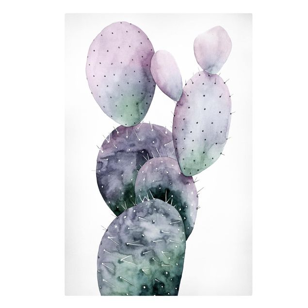 Schöne Wandbilder Kaktus in Lila I
