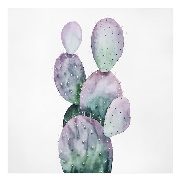 Schöne Wandbilder Kaktus in Lila II
