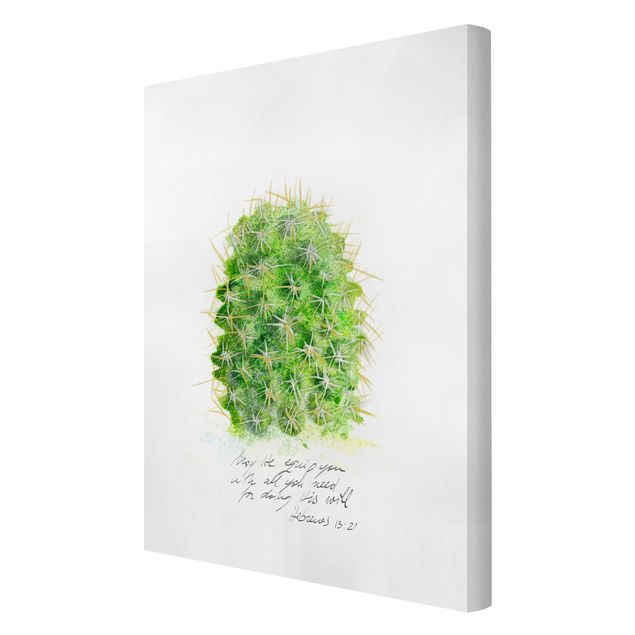 Wandbilder Kaktus mit Bibelvers I