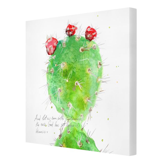 Schöne Wandbilder Kaktus mit Bibelvers IV