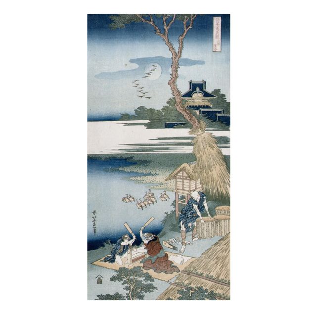 Katsushika Hokusai Kunstdrucke Katsushika Hokusai - Bauernfamilie schlägt Wäsche