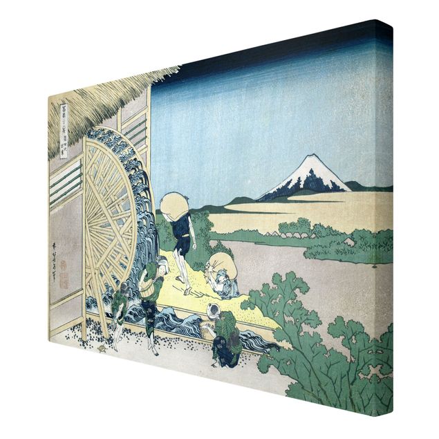 Schöne Leinwandbilder Katsushika Hokusai - Wasserrad in Onden
