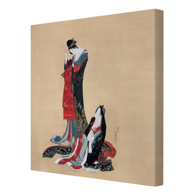 Leinwandbilder Katsushika Hokusai - Zwei Kurtisanen