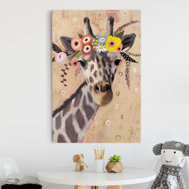 Giraffen Leinwand Klimt Giraffe