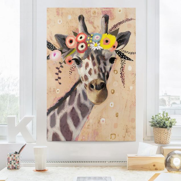 Leinwand Bilder XXL Klimt Giraffe