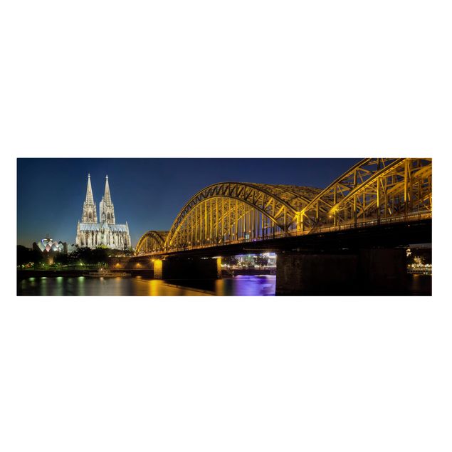 Bilder für die Wand Köln bei Nacht