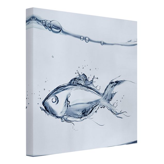 Wandbilder Tiere Liquid Silver Fish