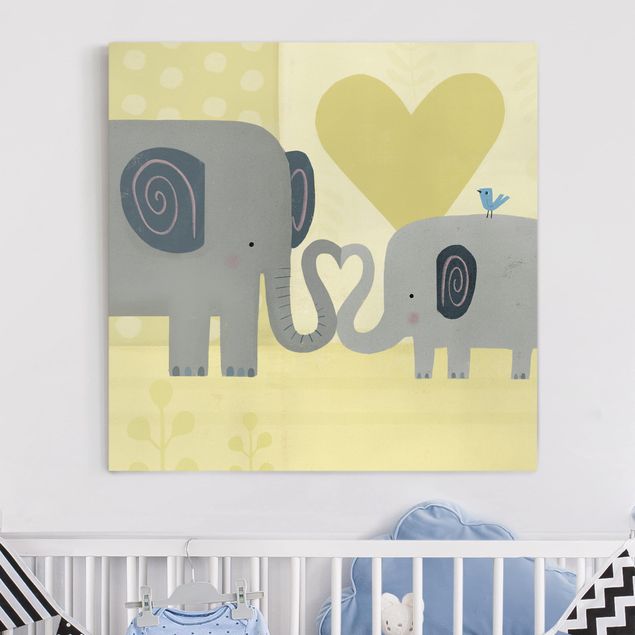 Leinwandbilder Elefanten Mama und ich - Elefanten