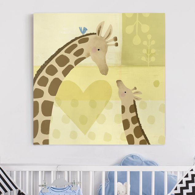 Leinwandbilder Giraffe Mama und ich - Giraffen