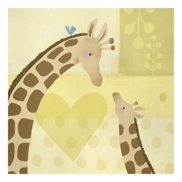 Schöne Wandbilder Mama und ich - Giraffen