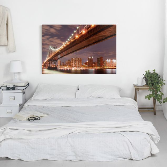 Wandbilder Skyline Manhattan Bridge