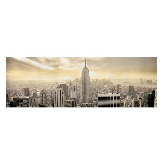 Wandbilder Skyline Manhattan Dawn