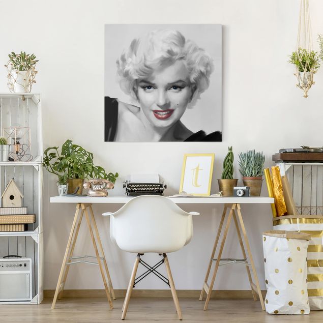 Leinwandbild Vintage Marilyn auf Sofa