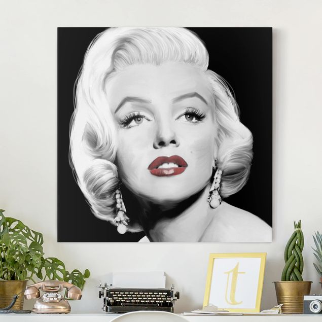 Leinwandbilder XXL Marilyn mit Ohrschmuck