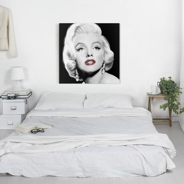 Leinwandbild Vintage Marilyn mit Ohrschmuck