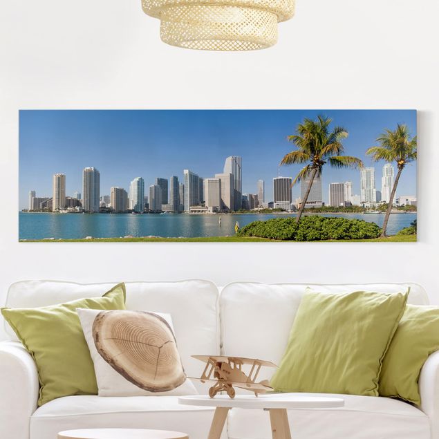Leinwandbilder XXL Miami Beach Skyline