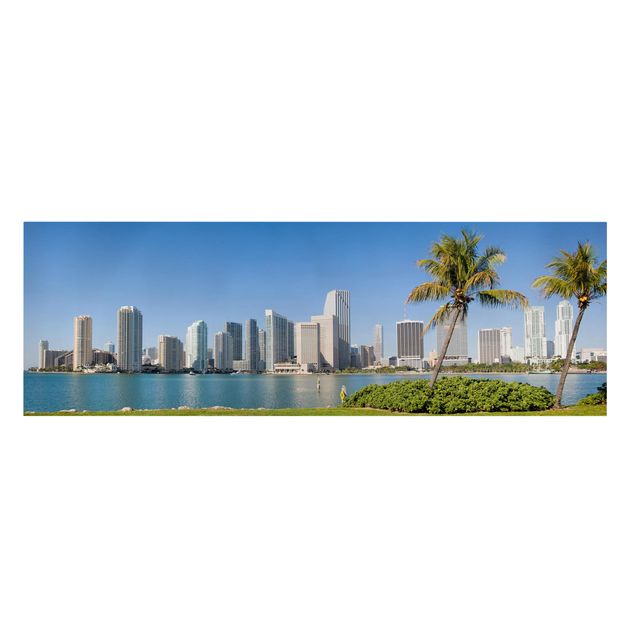 Bilder auf Leinwand Miami Beach Skyline