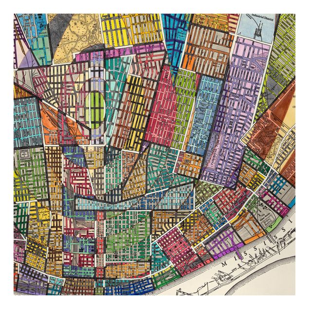 Leinwandbilder Moderne Karte von St. Louis