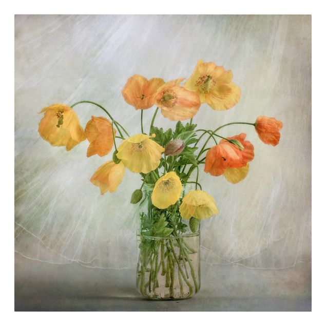 Wandbilder Mohnblumen in einer Vase