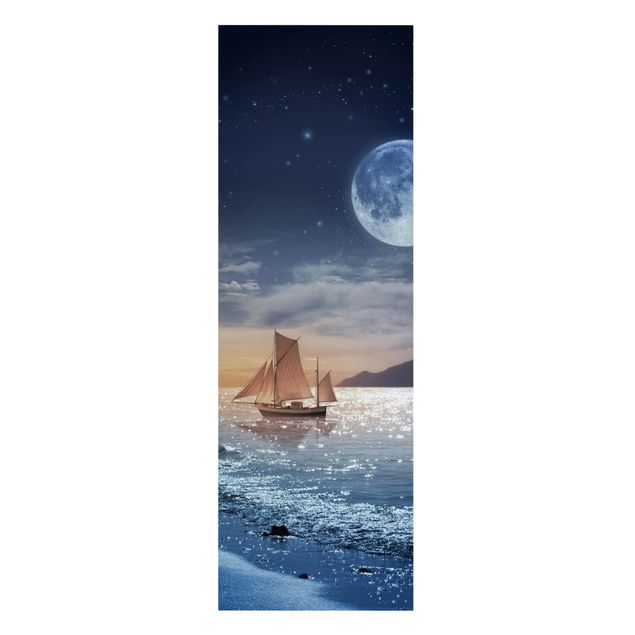 Schöne Wandbilder Moon Night Sea