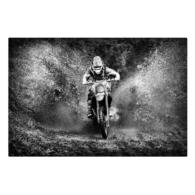 Leinwandbilder Motocross im Schlamm