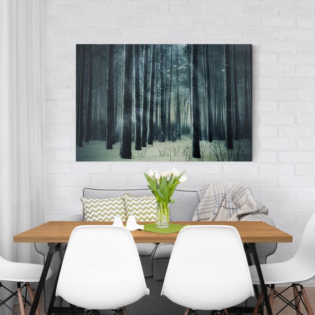 Wandbilder Baum Mystischer Winterwald
