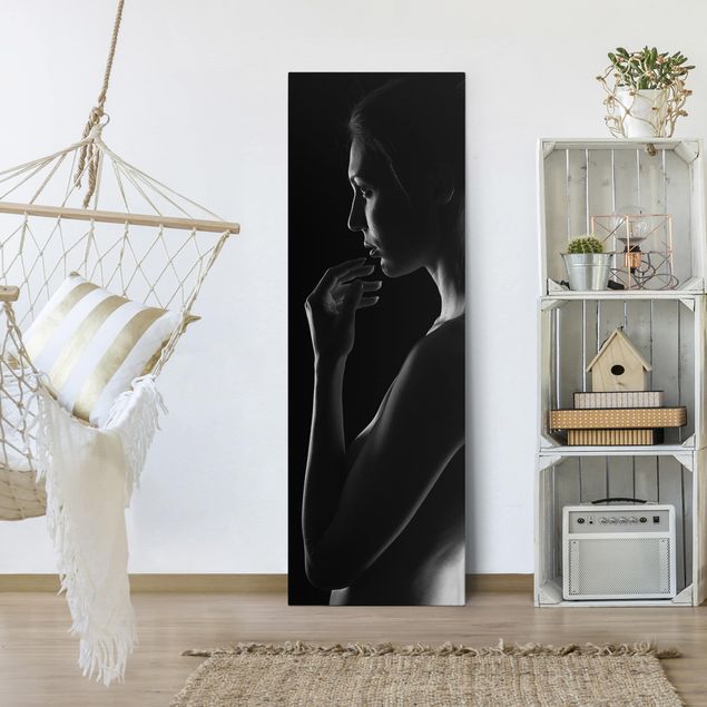 Moderne Leinwandbilder Wohnzimmer Nachdenkliche Frau