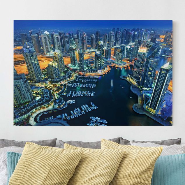 Leinwandbilder XXL Nächtliche Dubai Marina