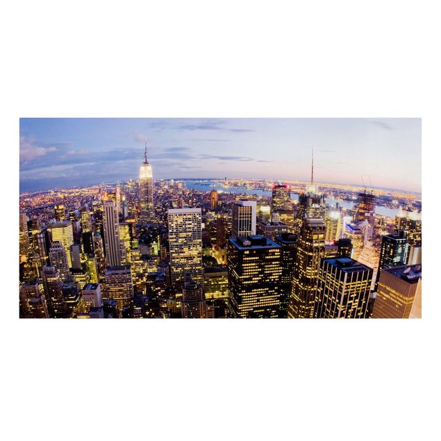 Bilder für die Wand New York Skyline bei Nacht