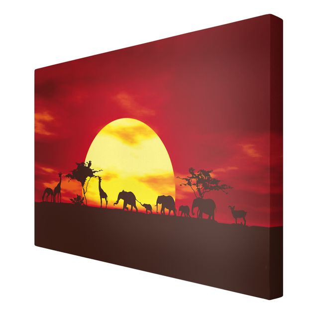 Leinwandbilder Landschaft Sunset Caravan