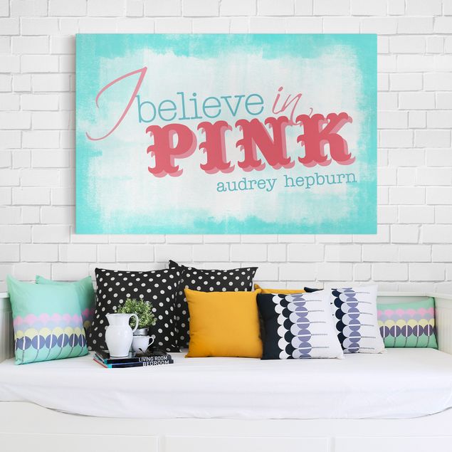 Wandbilder Wohnzimmer modern Pink