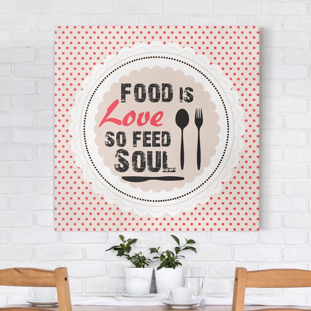 Leinwandbilder XXL Food Is Love