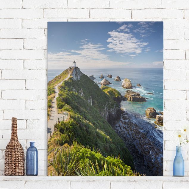 Wandbilder XXL Nugget Point Leuchtturm und Meer Neuseeland