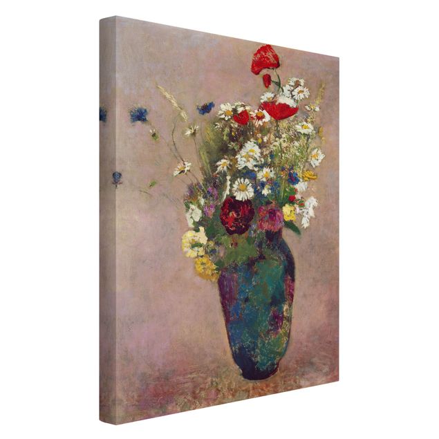 Leinwand Kunstdruck Odilon Redon - Blumenvase mit Mohn