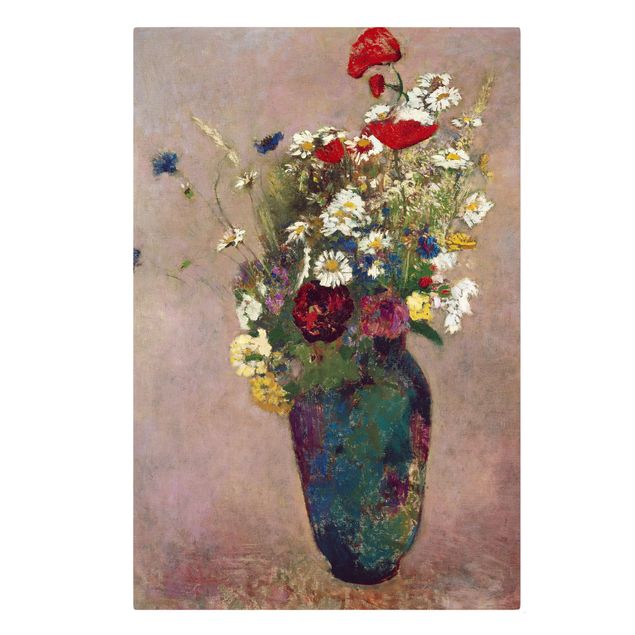 Wandbilder Stillleben Odilon Redon - Blumenvase mit Mohn