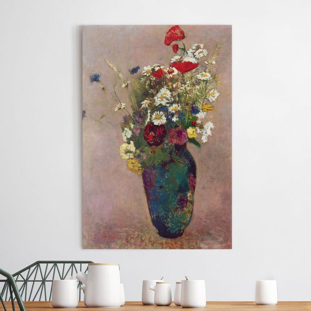 Leinwandbilder XXL Odilon Redon - Blumenvase mit Mohn