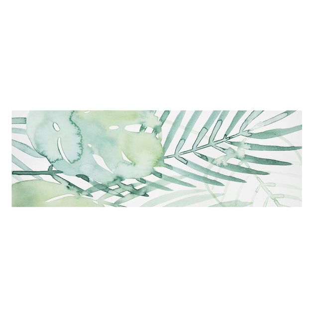 Schöne Leinwandbilder Palmwedel in Wasserfarbe I
