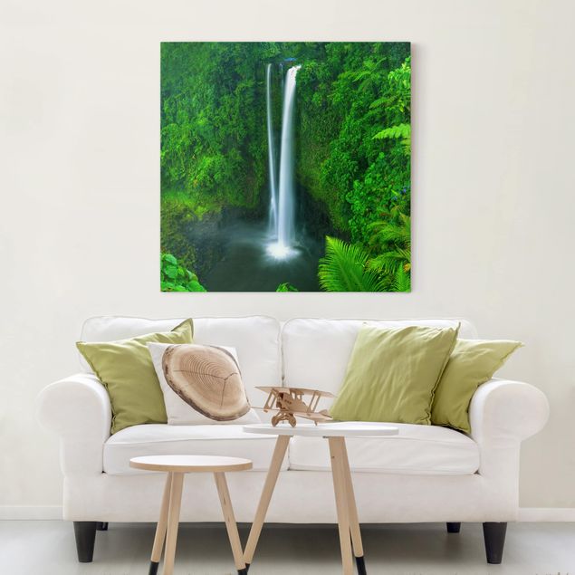 Leinwandbilder Natur Paradiesischer Wasserfall