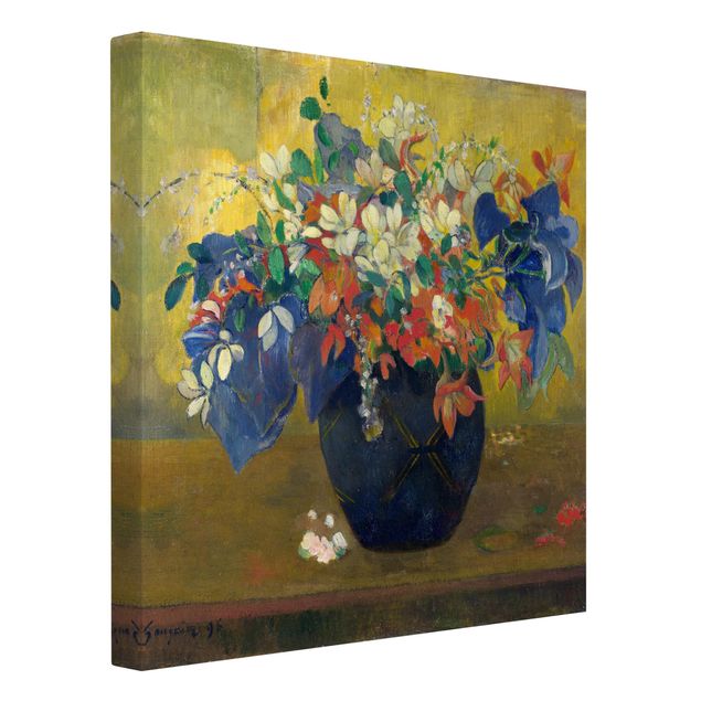 Leinwand Blumen Paul Gauguin - Vase mit Blumen