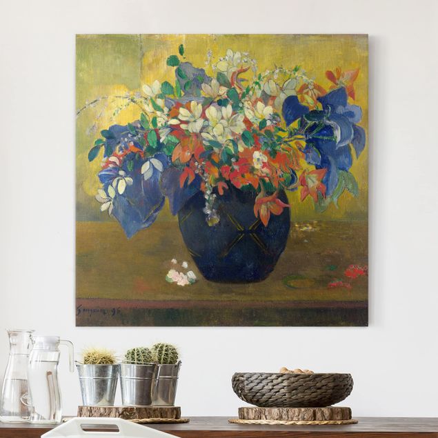 Leinwandbilder XXL Paul Gauguin - Vase mit Blumen