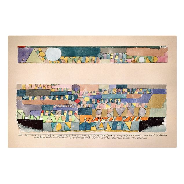 Wandbilder abstrakt Paul Klee - Der Mond