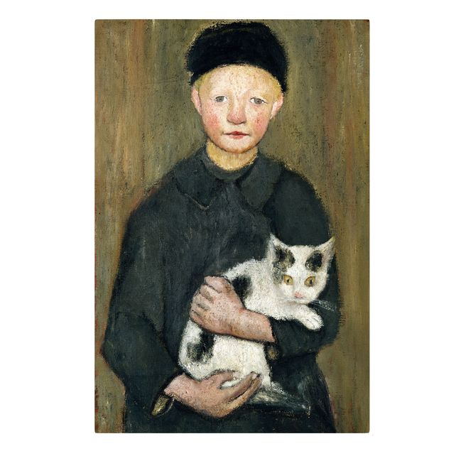 Paula Modersohn-Becker Kunstdrucke Paula Modersohn-Becker - Knabe mit Katze