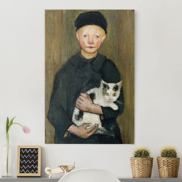 Kunstdruck Expressionismus Paula Modersohn-Becker - Knabe mit Katze
