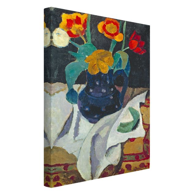 Leinwandbild Kunstdruck Paula Modersohn-Becker - Stillleben mit Tulpen
