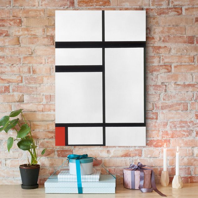Bilder Impressionismus Piet Mondrian - Komposition Rot Schwarz Weiß