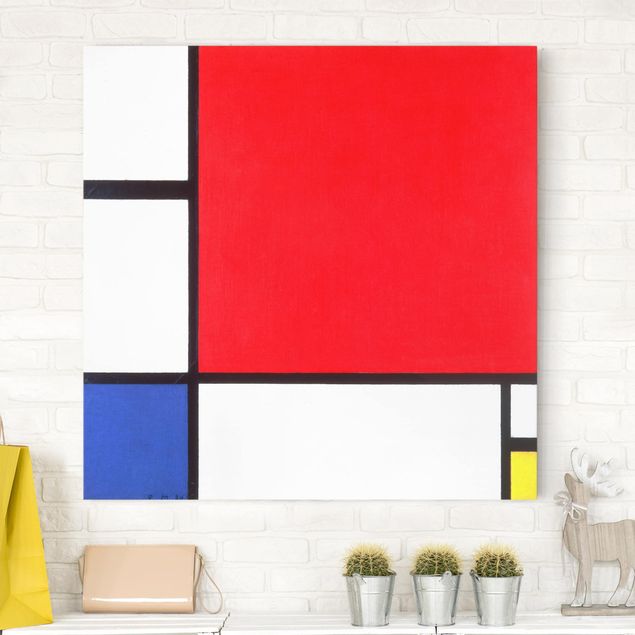 Leinwandbilder XXL Piet Mondrian - Komposition Rot Blau Gelb