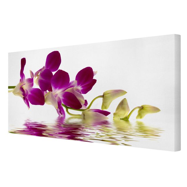 Schöne Leinwandbilder Pink Orchid Waters