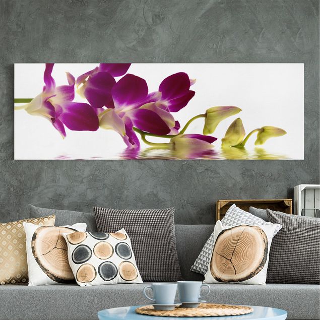 Wandbilder XXL Pink Orchid Waters