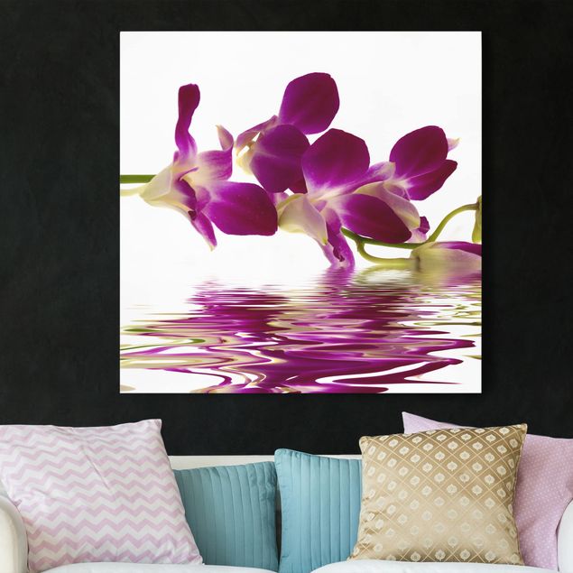 Leinwandbilder XXL Pink Orchid Waters