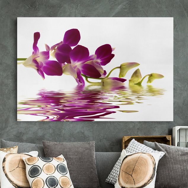 Leinwandbilder XXL Pink Orchid Waters